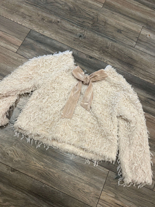 Happy Holidays Sweater W Velvet Bow Tie