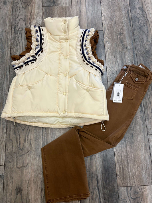 Harper Puff Vest/ Ivory