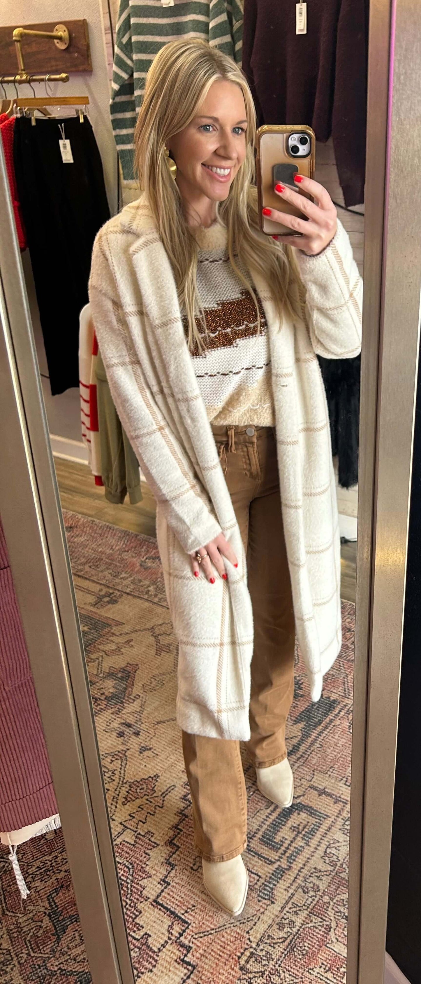 Z Supply Mason Windowpane Knit Coat