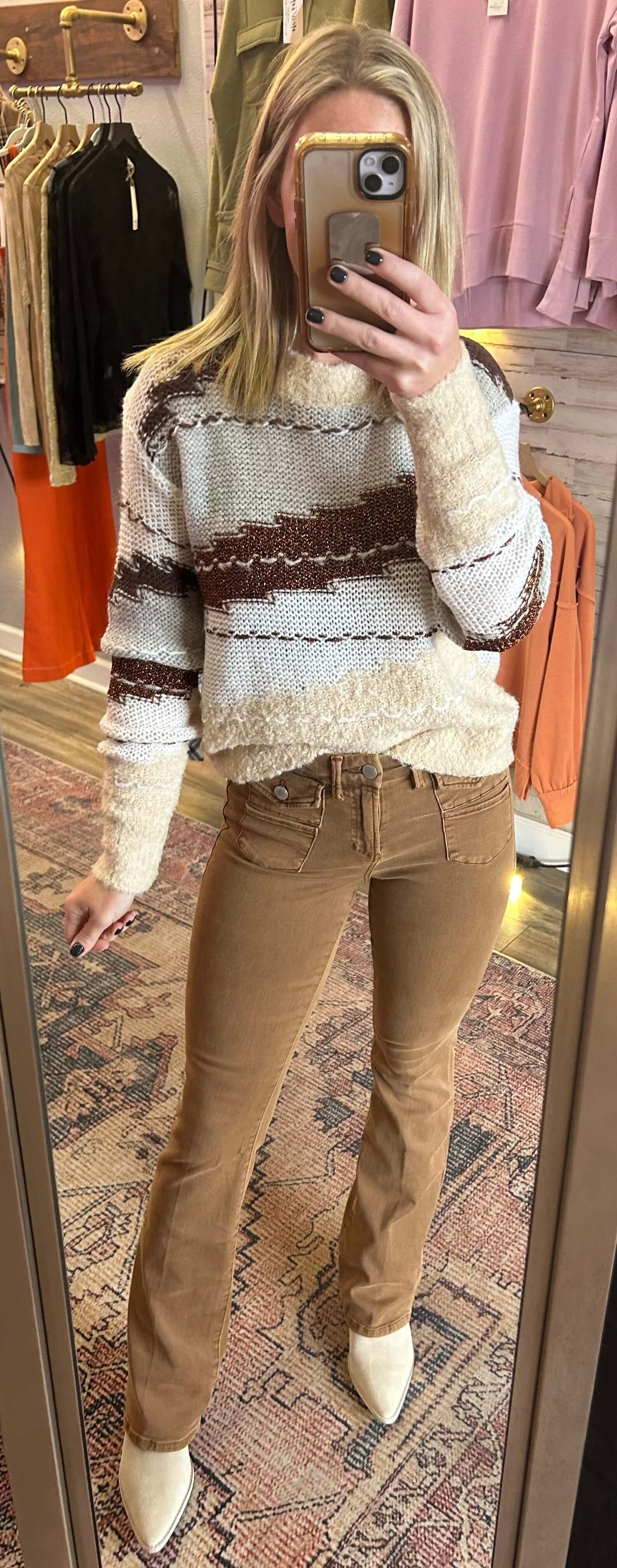 Dear John Gabriela Long sleeve Sweater /Toasted Gingerbread