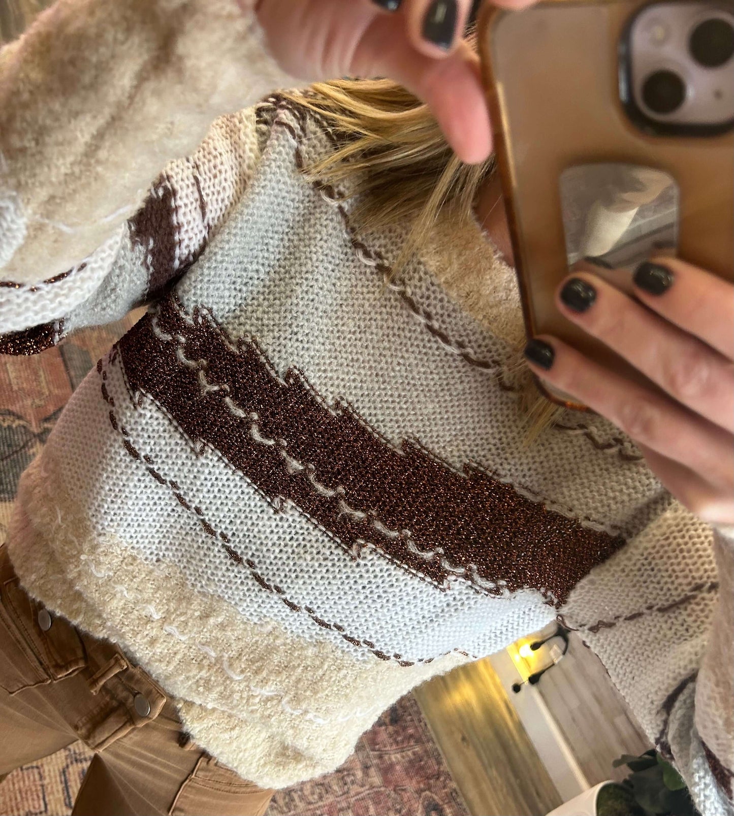 Dear John Gabriela Long sleeve Sweater /Toasted Gingerbread