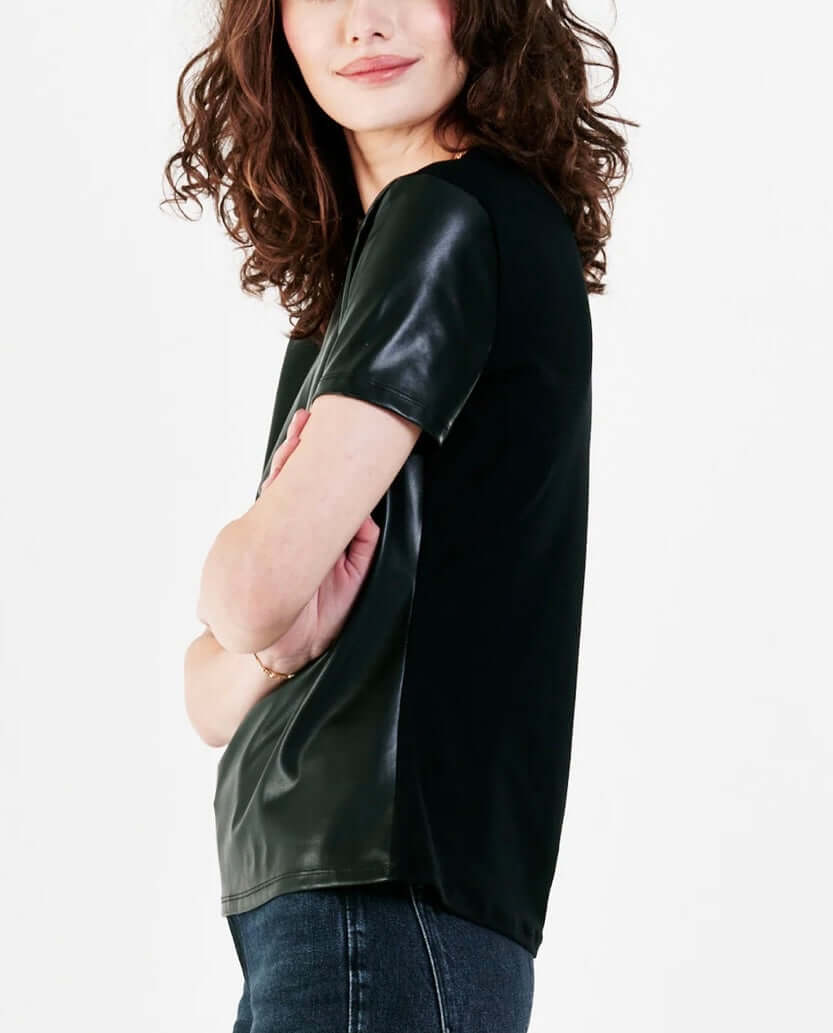 Dear John Reese Vegan Leather top