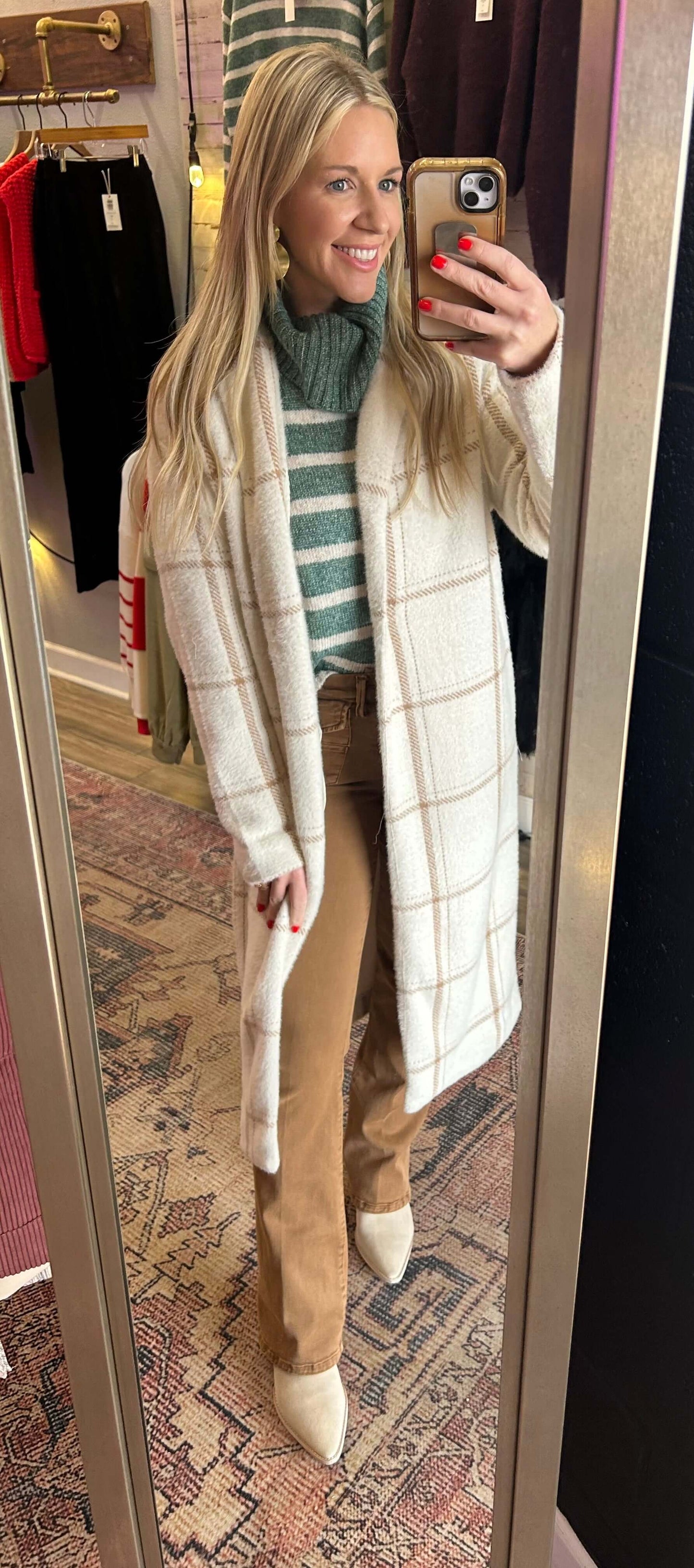 Z Supply Mason Windowpane Knit Coat