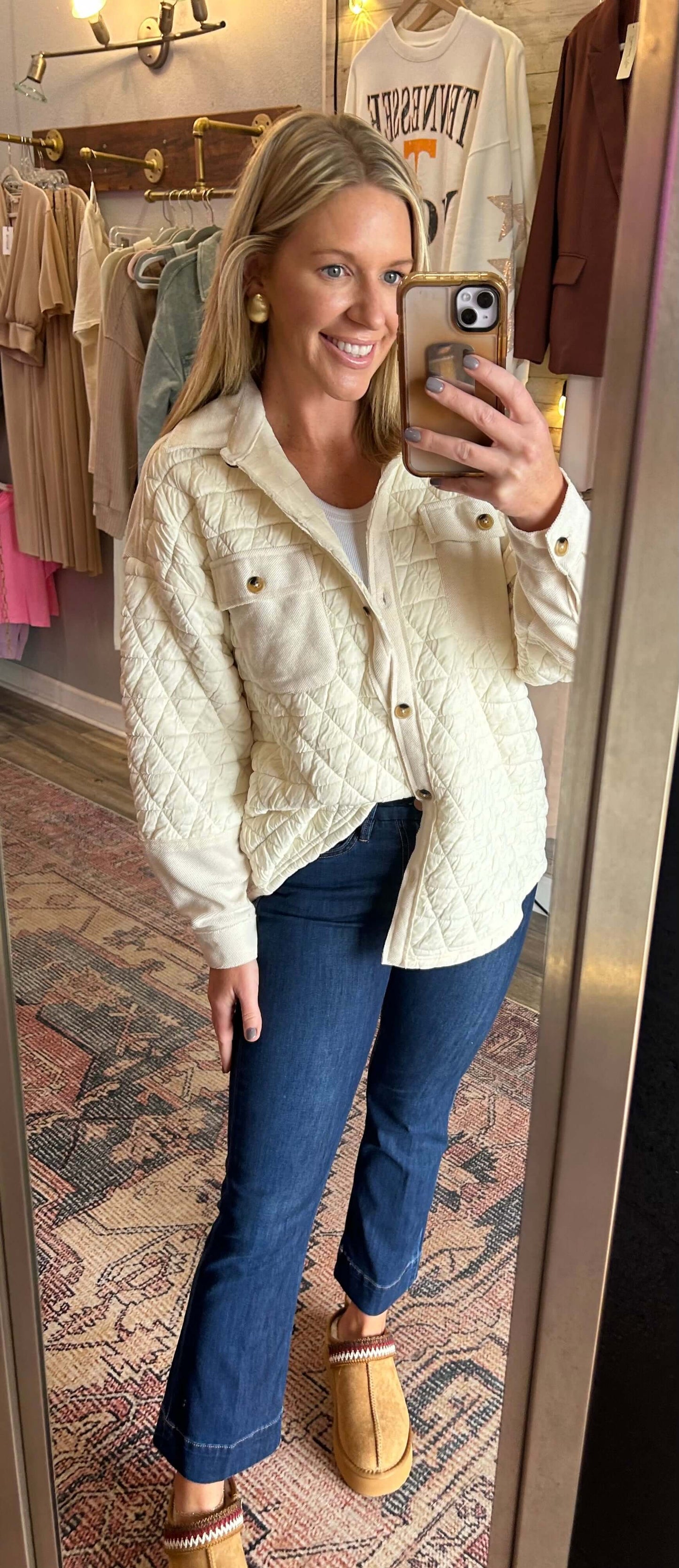 Quilted Cream Like a Cloud Jacket