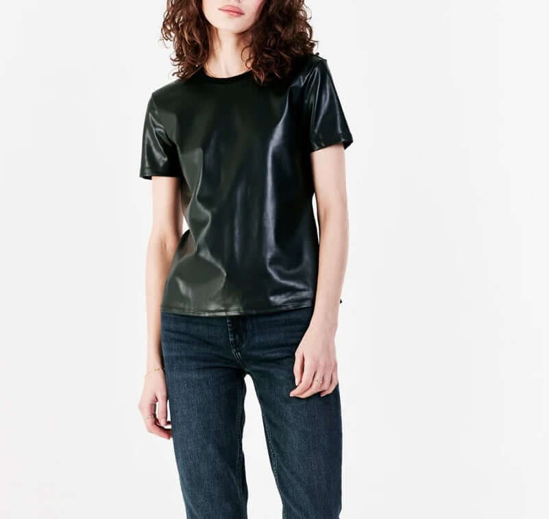 Dear John Reese Vegan Leather top