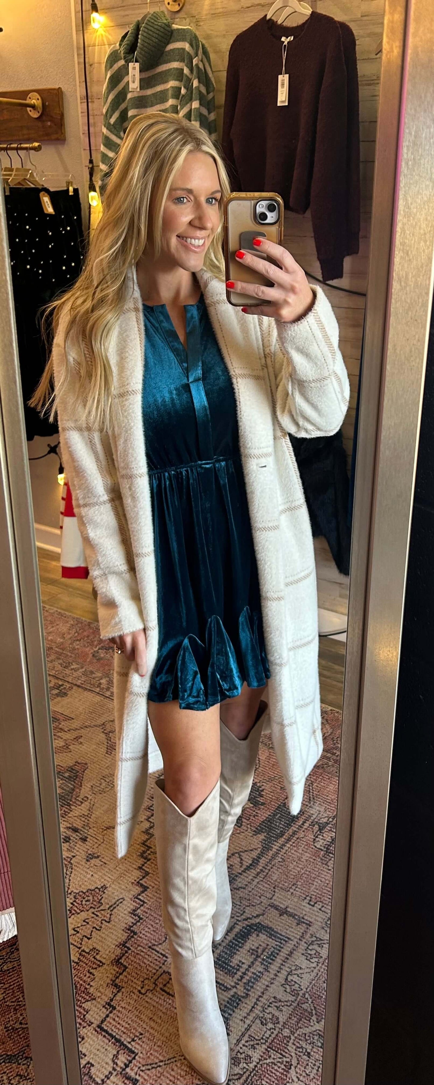 Suede Knee-high Boots/ Clay