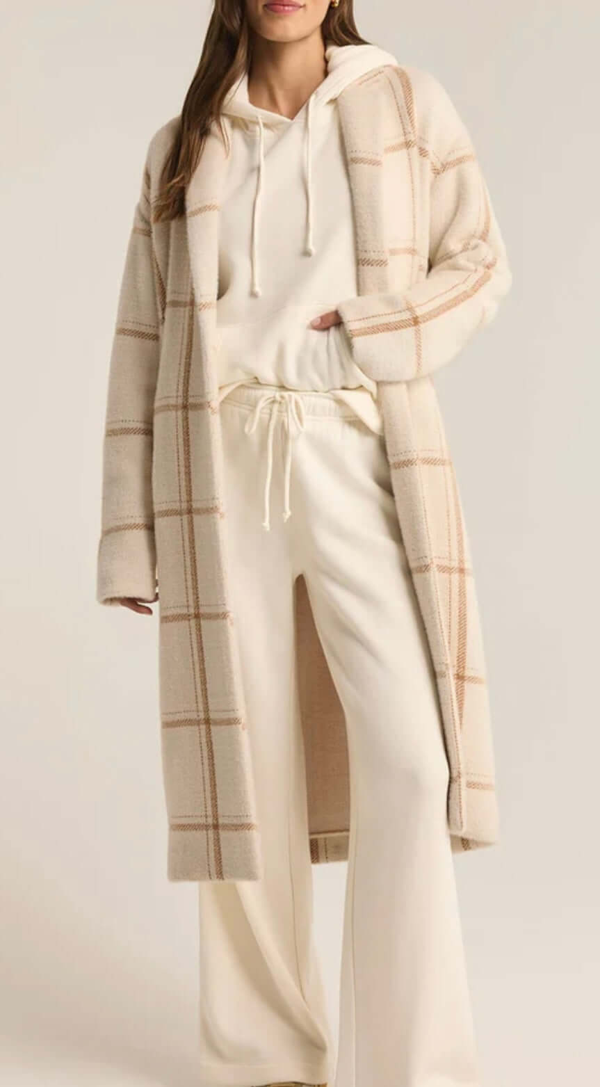 Z Supply Mason Windowpane Knit Coat