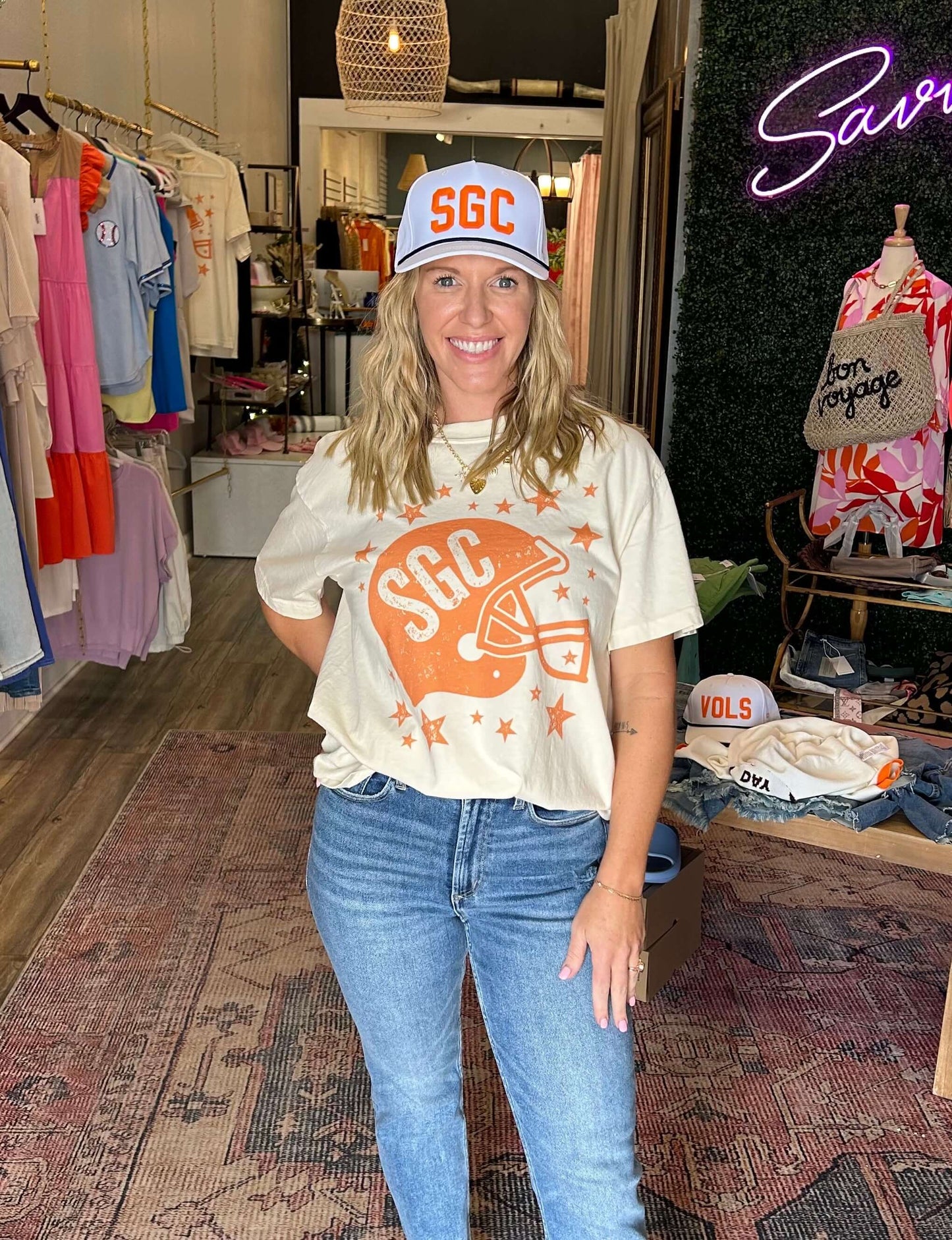 White & Orange Rope Hat SGC