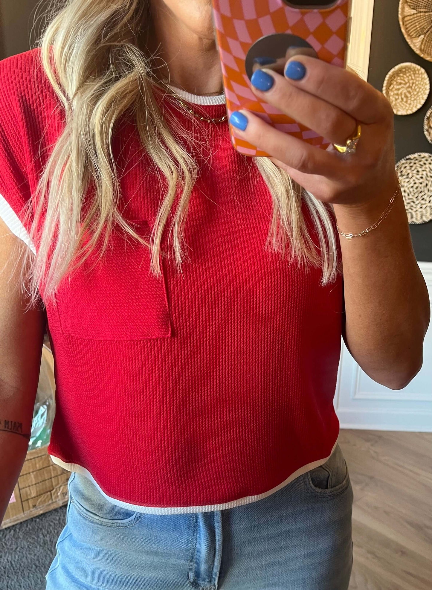 Soft Ribbed Pocket Tee