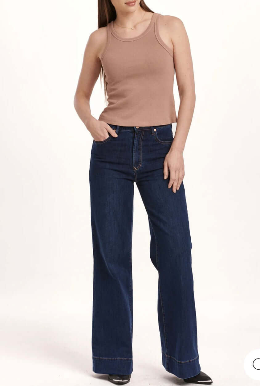 Dear John Tamia Racer Tank/ timeless taupe