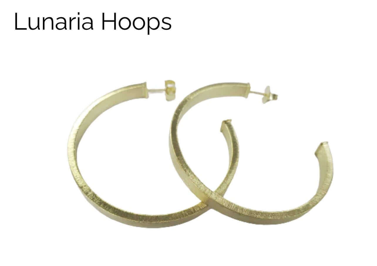 Sheila Fajl Small Lunaria Hoop/ brushed gold
