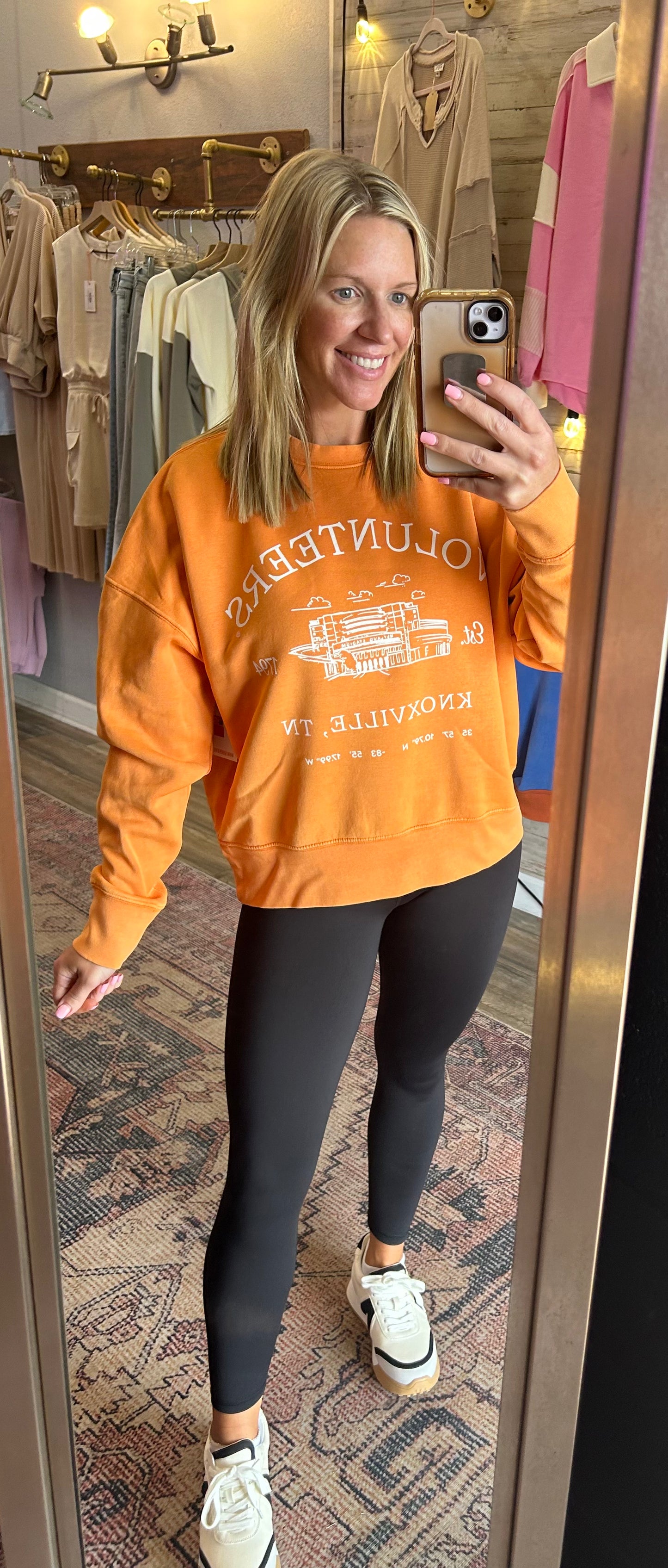 Vols Coordinates Hi-Dive Crewneck sweatshirt / orange