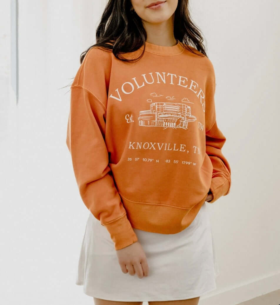 Vols Coordinates Hi-Dive Crewneck sweatshirt / orange