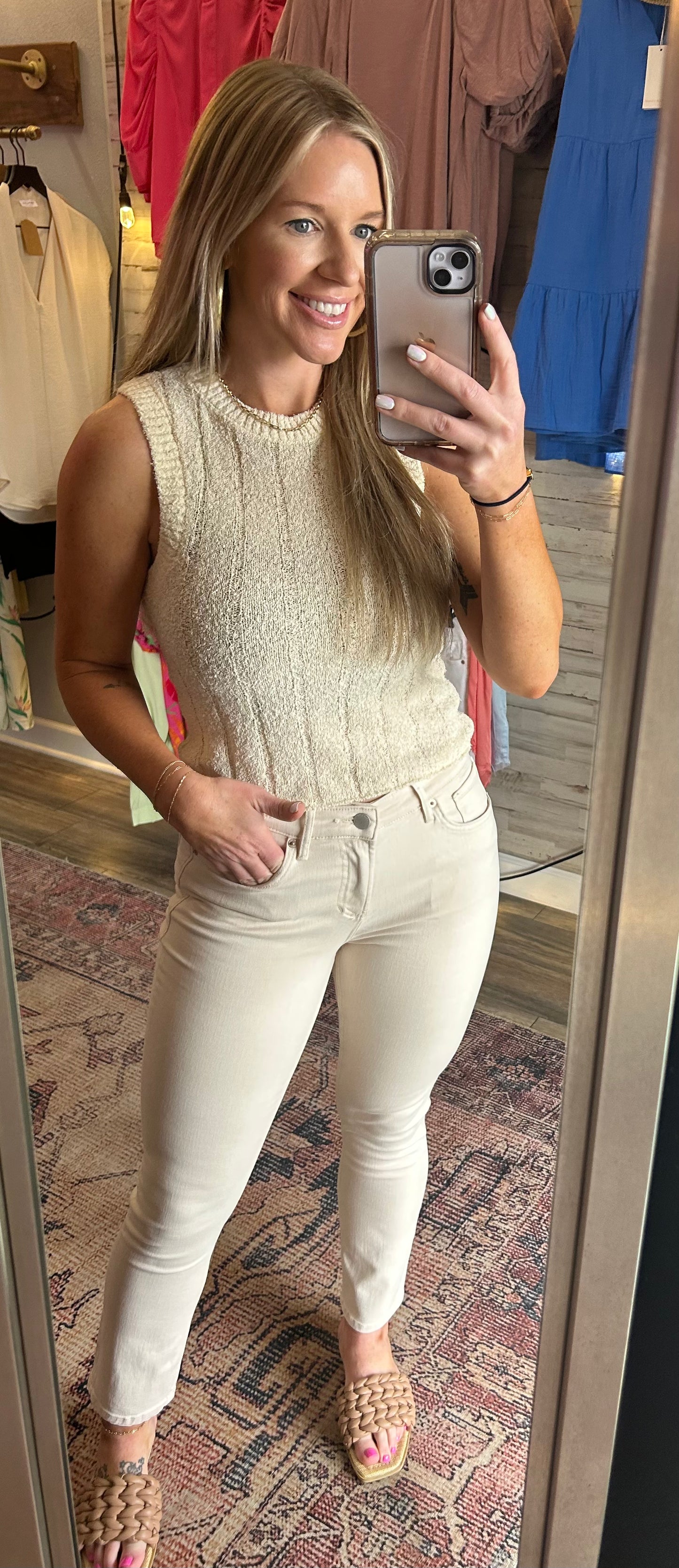 Z Supply Piper Sweater Tank/Adobe white