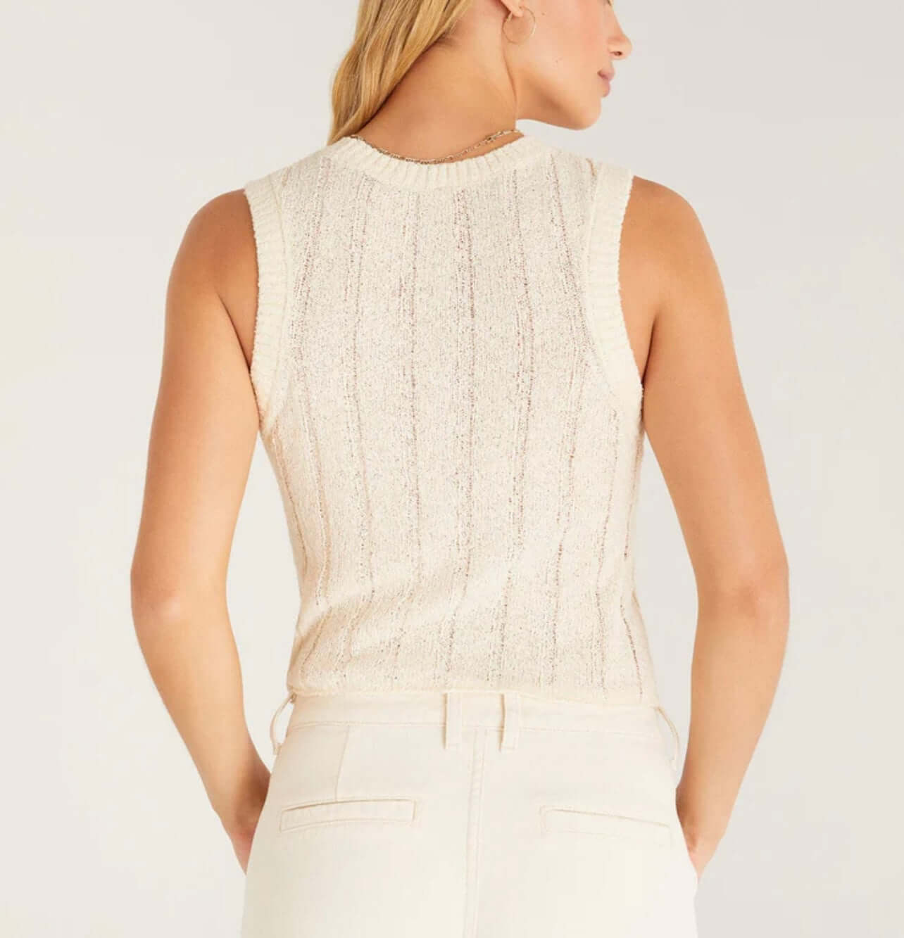 Z Supply Piper Sweater Tank/Adobe white
