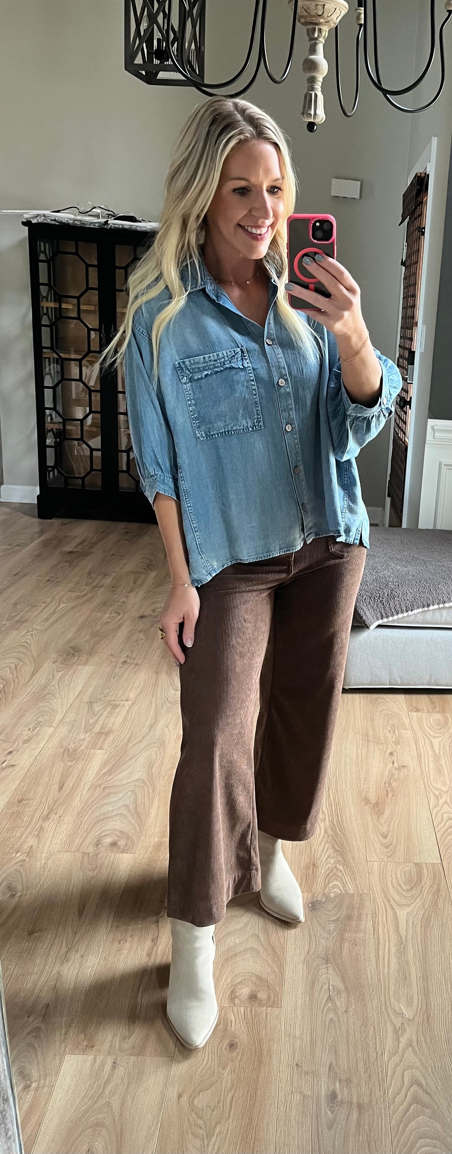Tencel chambray Denim Top