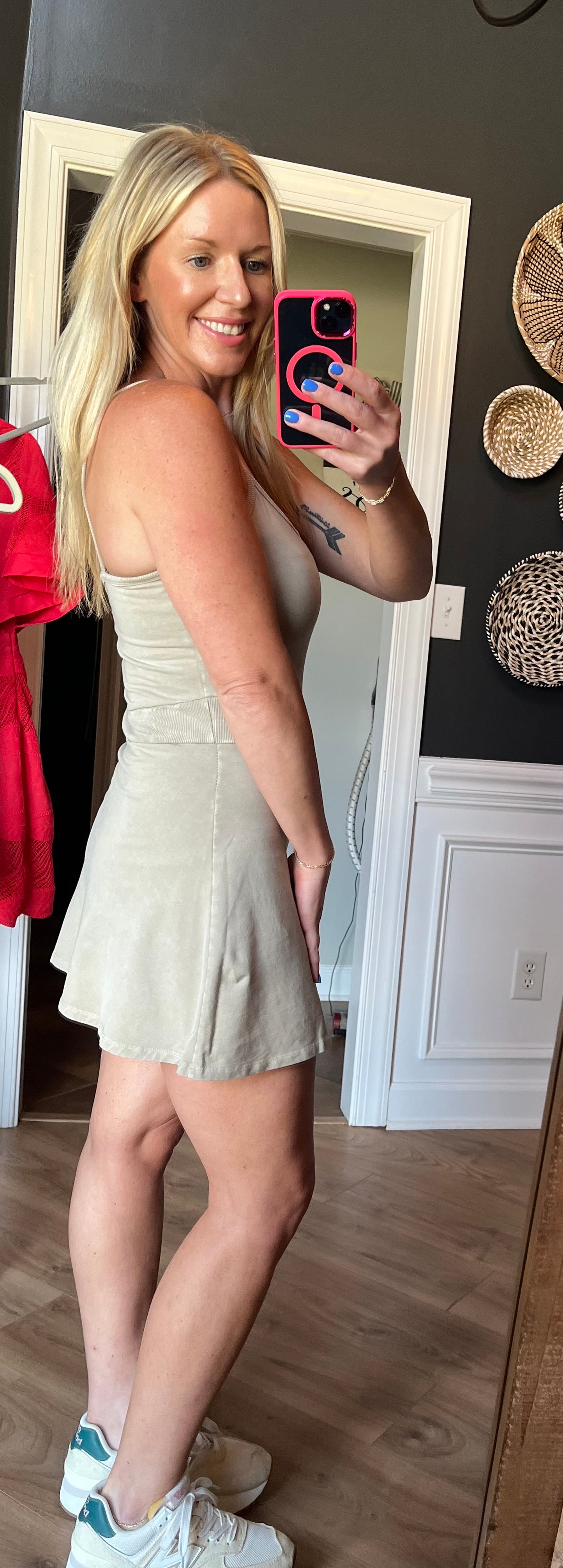 Mineral Wash Cami Romper Dress
