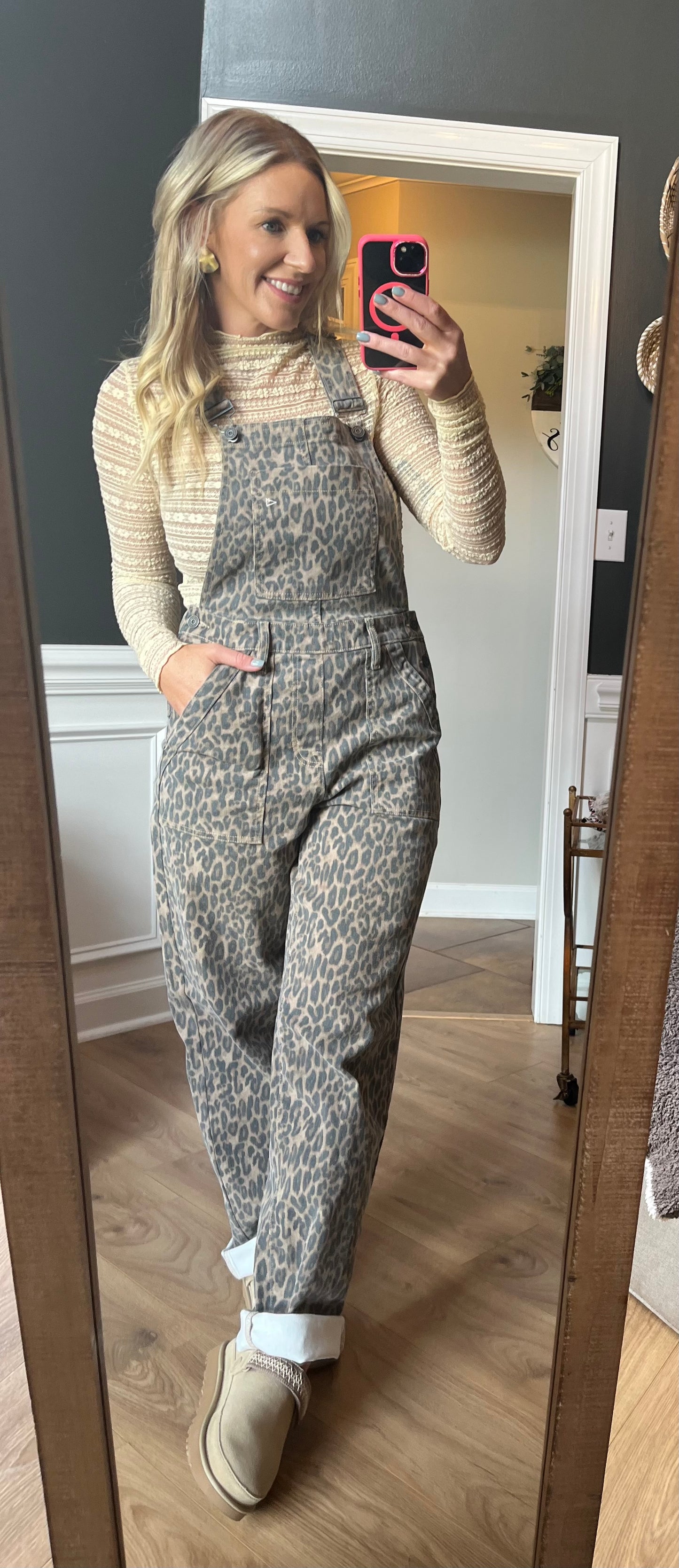 HIDDEN Denim Dylan Leopard overalls