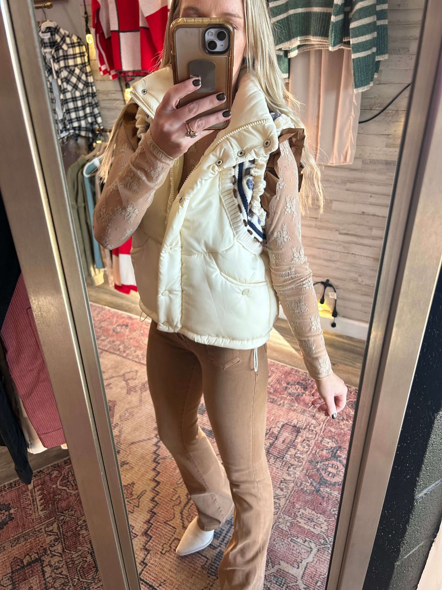 Harper Puff Vest/ Ivory