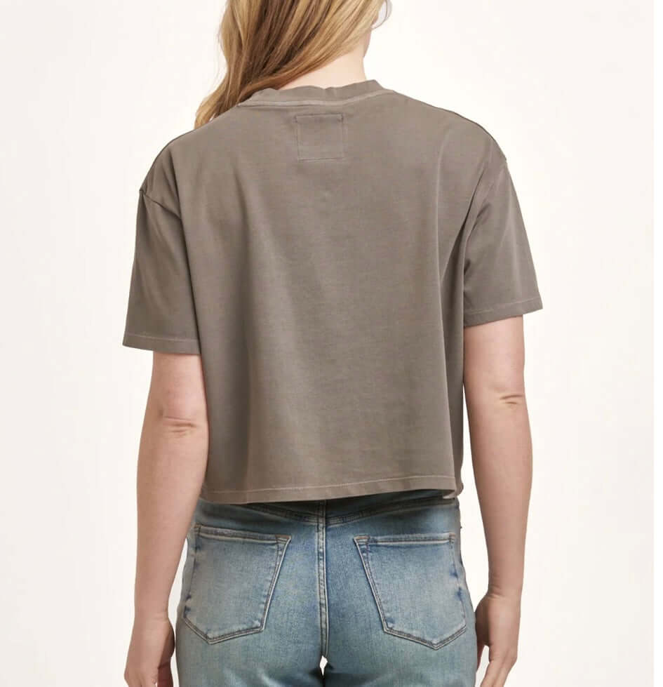 Dear John Maddox Boyfriend Jersey Cotton Top/ charcoal