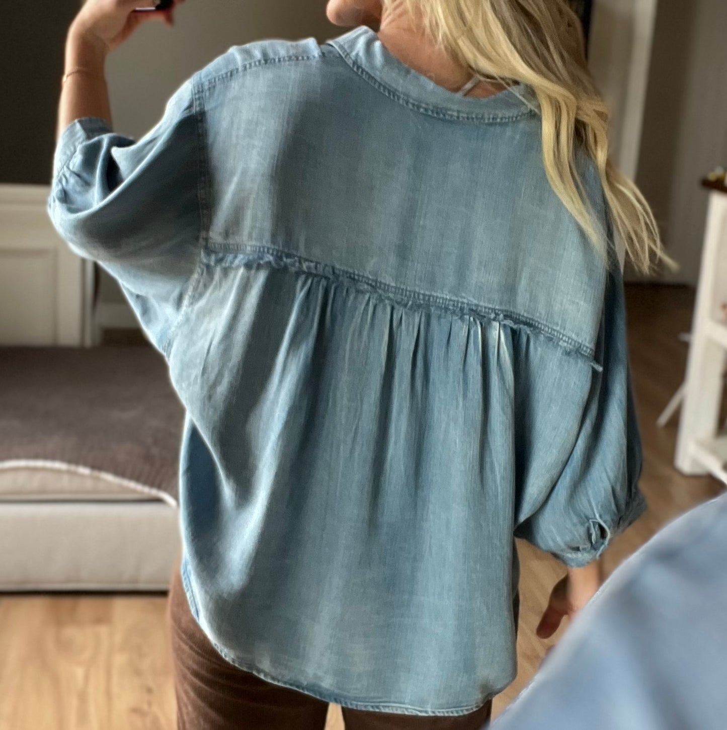Tencel chambray Denim Top