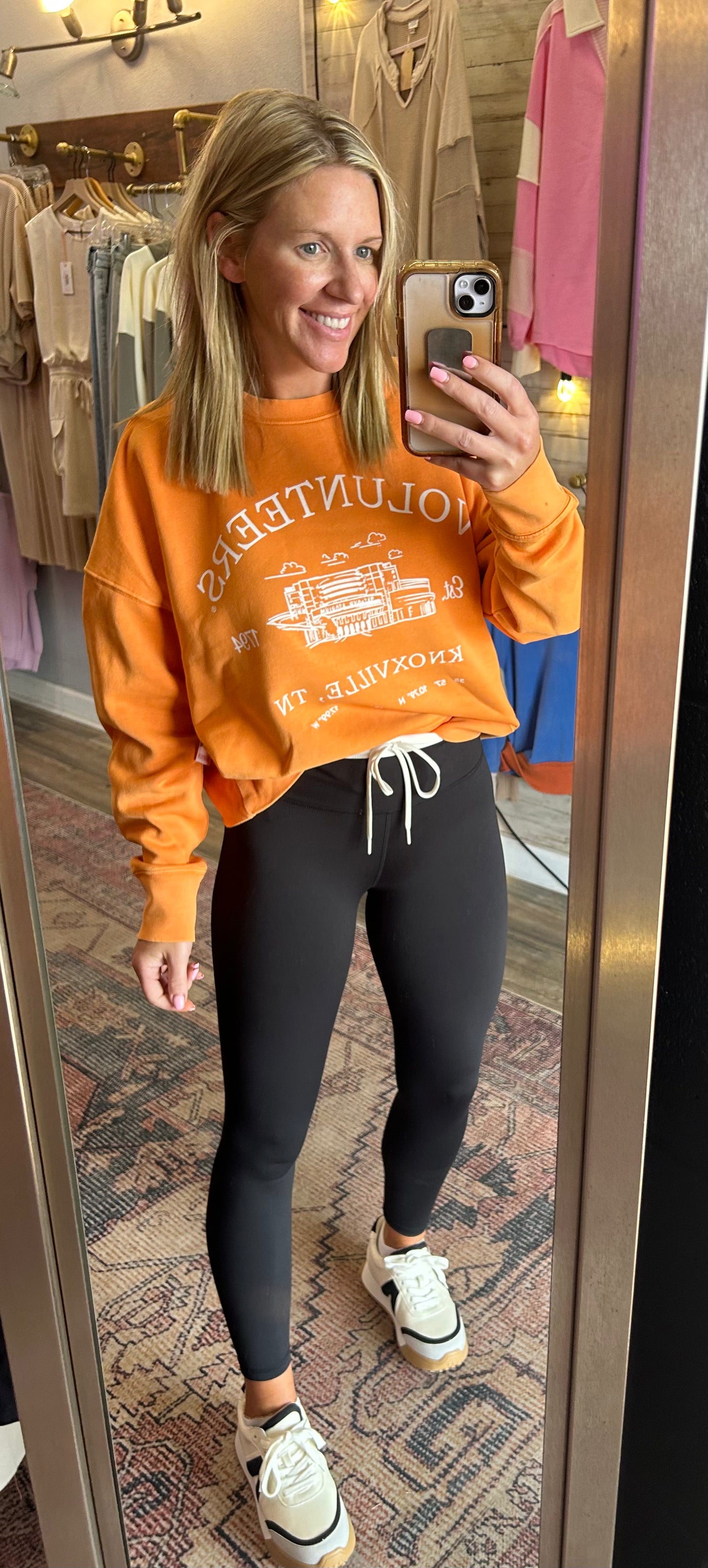 Vols Coordinates Hi-Dive Crewneck sweatshirt / orange