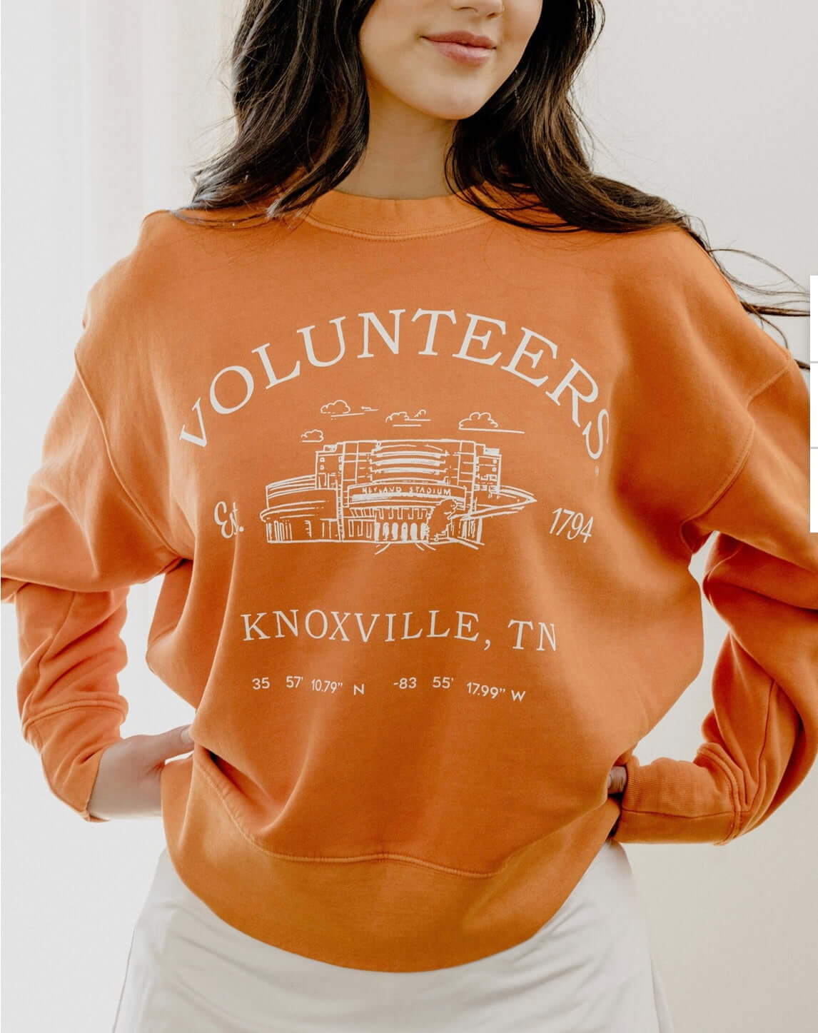 Vols Coordinates Hi-Dive Crewneck sweatshirt / orange