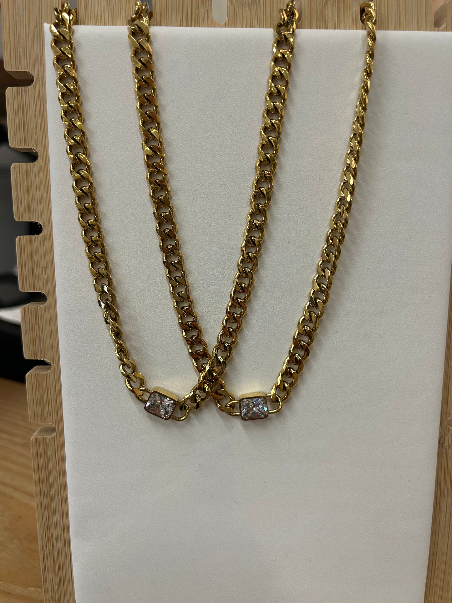 Chain Necklace with Diamond Pendant